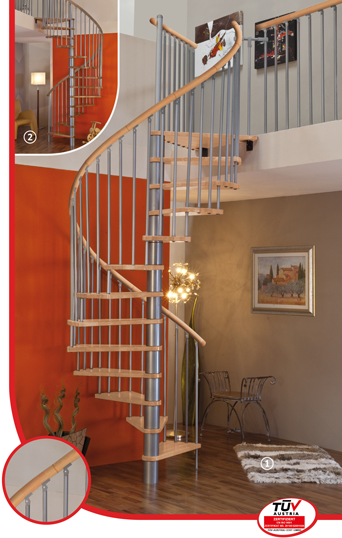 Винтовая лестница P&H Spiral Color 140 левая 6 упак.